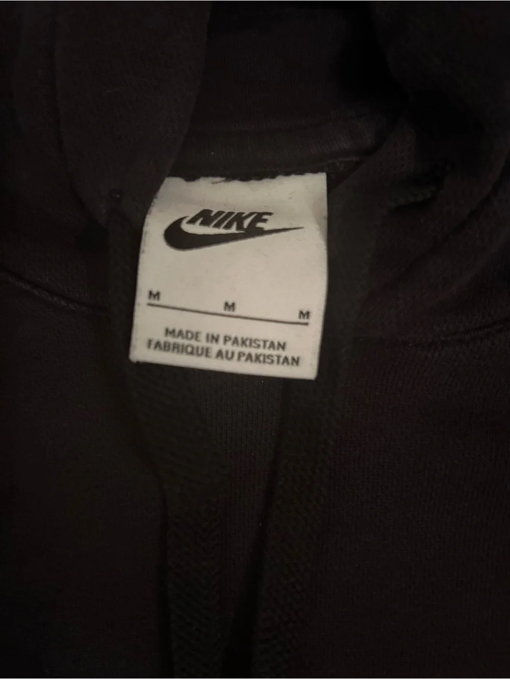 Nike Black Hoodie with Multicolor Logo Accents